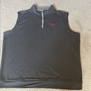 Peter Millar Gray Longhorn Quarter-Zip Vest